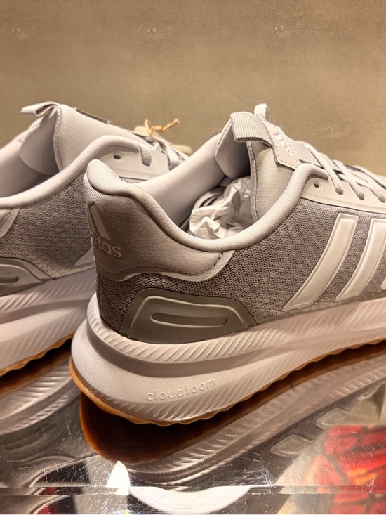 Adidas Men’s X_PLRPATH Light Gray and White Mesh 11.5M Running Sneakers - Picture 2 of 8